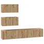 Preview: TV-Schrank-Set 4 pcs Eiche handwerklich 80 x 30 x 30 cm
