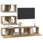 Preview: TV-Schrank-Set 4 pcs Eiche handwerklich 80 x 30 x 30 cm