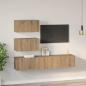 Preview: TV-Schrank-Set 4 pcs Eiche handwerklich 80 x 30 x 30 cm