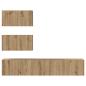 Preview: TV-Schrank-Set 4 pcs Eiche handwerklich 80 x 30 x 30 cm