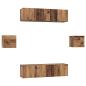 Preview: TV-Schrank-Set 6 pcs Altholz Mittel 30,5 x 30 x 30 cm