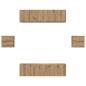 Preview: TV-Schrank-Set Wandmontiert mit Speicher mit Tür 6 pcs Eiche handwerklich