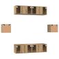Preview: TV-Schrank-Set Wandmontiert mit Speicher mit Tür 6 pcs Eiche handwerklich
