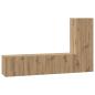 Preview: TV-Schrank-Set 3 pcs Eiche handwerklich 150,5 x 30 x 90 cm