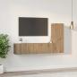 Preview: TV-Schrank-Set 3 pcs Eiche handwerklich 150,5 x 30 x 90 cm