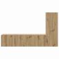 Preview: TV-Schrank-Set 3 pcs Eiche handwerklich 150,5 x 30 x 90 cm