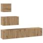 Preview: TV-Schrank-Set 4 pcs Eiche handwerklich 80 x 30 x 30 cm