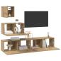 Preview: TV-Schrank-Set 4 pcs Eiche handwerklich 80 x 30 x 30 cm