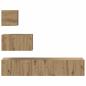 Preview: TV-Schrank-Set 4 pcs Eiche handwerklich 80 x 30 x 30 cm