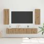 Preview: ARDEBO.de - TV-Schrank-Set 4 pcs Eiche handwerklich 30,5 x 30 x 90 cm