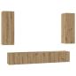 Preview: TV-Schrank-Set 4 pcs Eiche handwerklich 30,5 x 30 x 90 cm