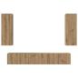 Preview: TV-Schrank-Set 4 pcs Eiche handwerklich 30,5 x 30 x 90 cm