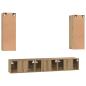 Preview: TV-Schrank-Set 4 pcs Eiche handwerklich 30,5 x 30 x 90 cm