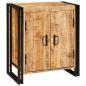 Preview: ARDEBO.de - Nachttisch Braun 38 x 33 x 58 cm Massives, grobes Mangoholz