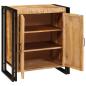 Preview: Nachttisch Braun 38 x 33 x 58 cm Massives, grobes Mangoholz