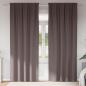 Preview: ARDEBO.de - Verdunkelungsvorhänge 2 pcs Dunkelbraun 245 x 140 cm Polyester