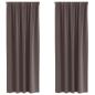 Preview: Verdunkelungsvorhänge 2 pcs Dunkelbraun 245 x 140 cm Polyester