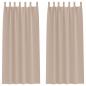 Preview: Verdunkelungsvorhänge 2 pcs Taupe 225 x 140 cm Polyester