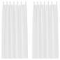 Preview: Verdunkelungsvorhänge 2 pcs Reinweiß 245 x 140 cm Polyester