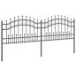 Preview: Gartenzaun Grau 115 cm Pulverbeschichteter Stahl