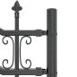 Preview: Gartenzaun Grau 115 cm Pulverbeschichteter Stahl