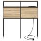 Preview: Stauraum-Kopfteil Wandmontiert mit Kopfteil mit Speicher Sonoma Eiche 75 cm Holzwerkstoff