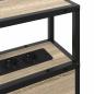 Preview: Stauraum-Kopfteil Wandmontiert mit Kopfteil mit Speicher Sonoma Eiche 75 cm Holzwerkstoff