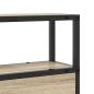 Preview: Stauraum-Kopfteil Wandmontiert mit Kopfteil mit Speicher Sonoma Eiche 75 cm Holzwerkstoff