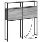 Preview: Stauraum-Kopfteil Wandmontiert mit Kopfteil mit Speicher Grau Sonoma 75 cm Holzwerkstoff