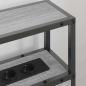 Preview: Stauraum-Kopfteil Wandmontiert mit Kopfteil mit Speicher Grau Sonoma 75 cm Holzwerkstoff