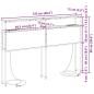 Preview: Stauraum-Kopfteil Wandmontiert mit Kopfteil mit Speicher Grau Sonoma 120 cm Holzwerkstoff