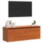 Preview: Wandschrank Wachsbraun 100 x 30 x 35 cm Massivholz Kiefer