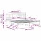 Preview: Bettgestell mit Kopfteil Braun 200 x 200 cm Massivkiefer