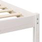 Preview: Bettgestell mit Kopfteil Weiß 140 x 200 cm Massivkiefer