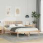 Preview: ARDEBO.de - Bettgestell mit Kopfteil Braun 140 x 190 cm Massivkiefer