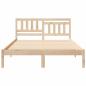 Preview: Bettgestell mit Kopfteil Braun 140 x 190 cm Massivkiefer
