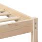 Preview: Bettgestell mit Kopfteil Braun 140 x 190 cm Massivkiefer