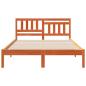 Preview: Bettgestell mit Kopfteil Wachsbraun 140 x 190 cm Massivkiefer