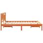 Preview: Bettgestell mit Kopfteil Wachsbraun 140 x 190 cm Massivkiefer