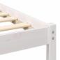 Preview: Bettgestell mit Kopfteil Weiß 80 x 200 cm Massivkiefer