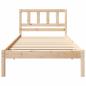 Preview: Bettgestell mit Kopfteil Braun 75 x 190 cm Massivkiefer