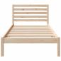 Preview: Bettgestell mit Kopfteil Braun 90 x 200 cm Massivkiefer
