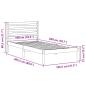 Preview: Bettgestell mit Kopfteil Weiß 75 x 190 cm Massivkiefer