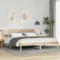 Preview: ARDEBO.de - Bettgestell mit Kopfteil Braun 180 x 200 cm Massivkiefer