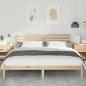 Preview: Bettgestell mit Kopfteil Braun 180 x 200 cm Massivkiefer