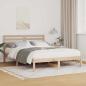 Preview: ARDEBO.de - Bettgestell mit Kopfteil Braun 140 x 190 cm Massivkiefer