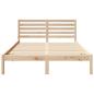 Preview: Bettgestell mit Kopfteil Braun 140 x 190 cm Massivkiefer