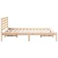 Preview: Bettgestell mit Kopfteil Braun 140 x 190 cm Massivkiefer