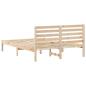 Preview: Bettgestell mit Kopfteil Braun 140 x 190 cm Massivkiefer