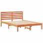 Preview: Bettrahmen Wachsbraun 140 x 190 cm Massives Kiefernholz